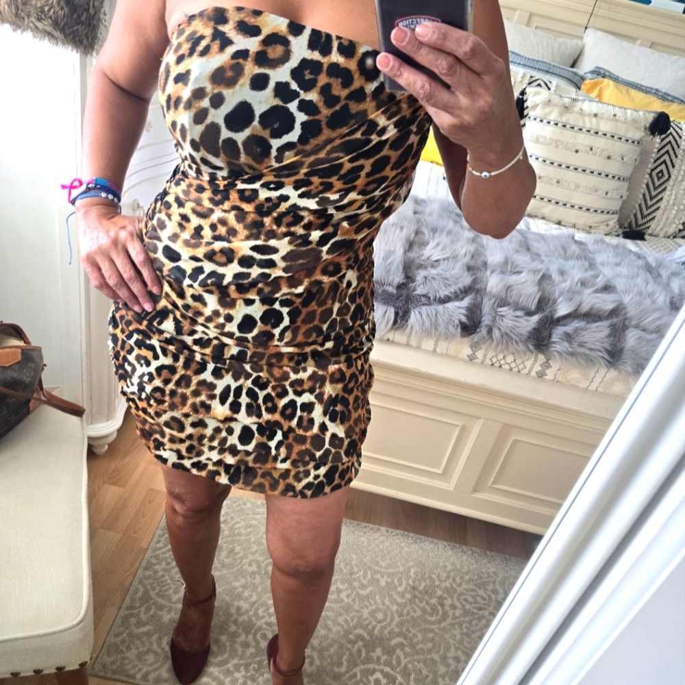 Express leopard dress.